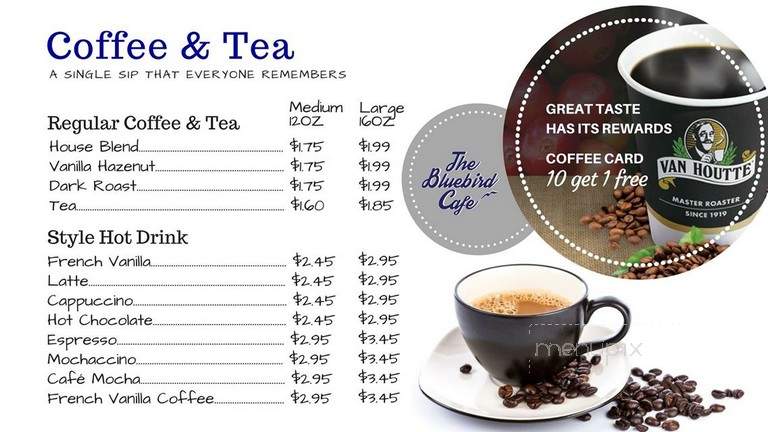 Bluebird Cafe - Moncton, NB menu_pic