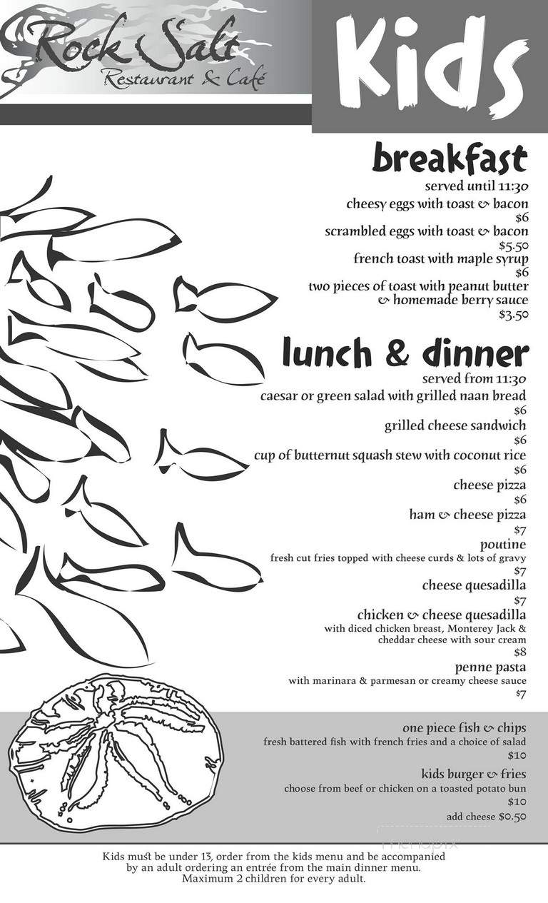Rock Salt Restaurant & Cafe - Salt Spring Island, BC menu_pic