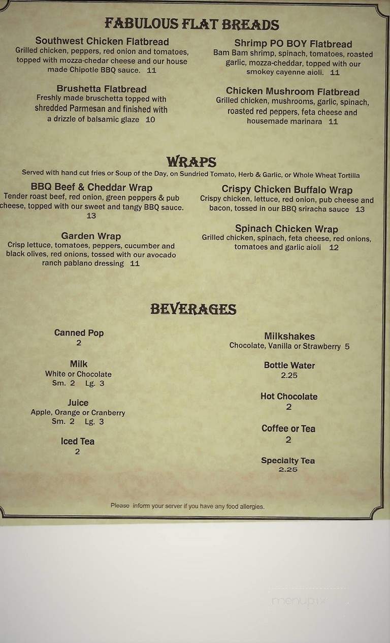Angie's Family Restaurant - Dingwall, NS menu_pic