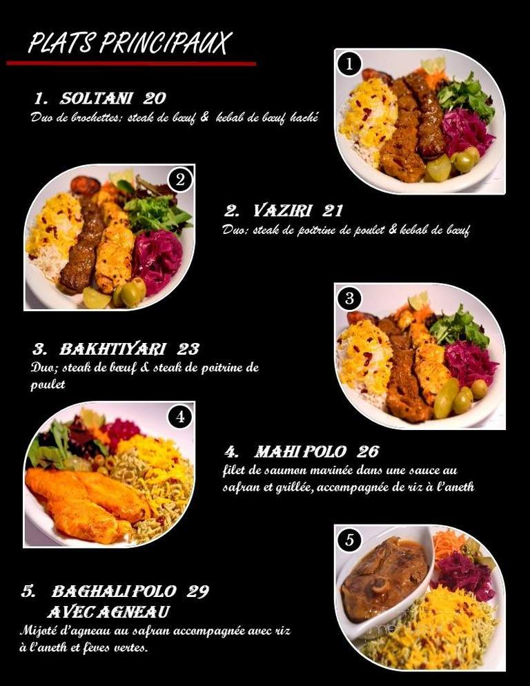 Restaurant Lo Re - Sherbrooke, QC menu_pic