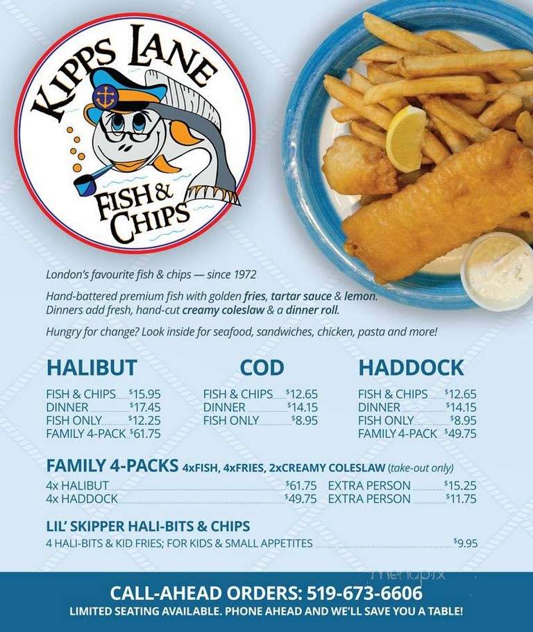 Kipps Lane Fish & Chips - London, ON menu_pic