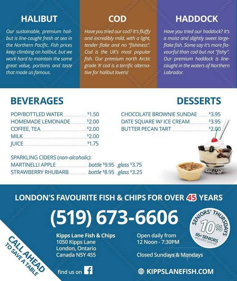 Kipps Lane Fish & Chips - London, ON menu_pic