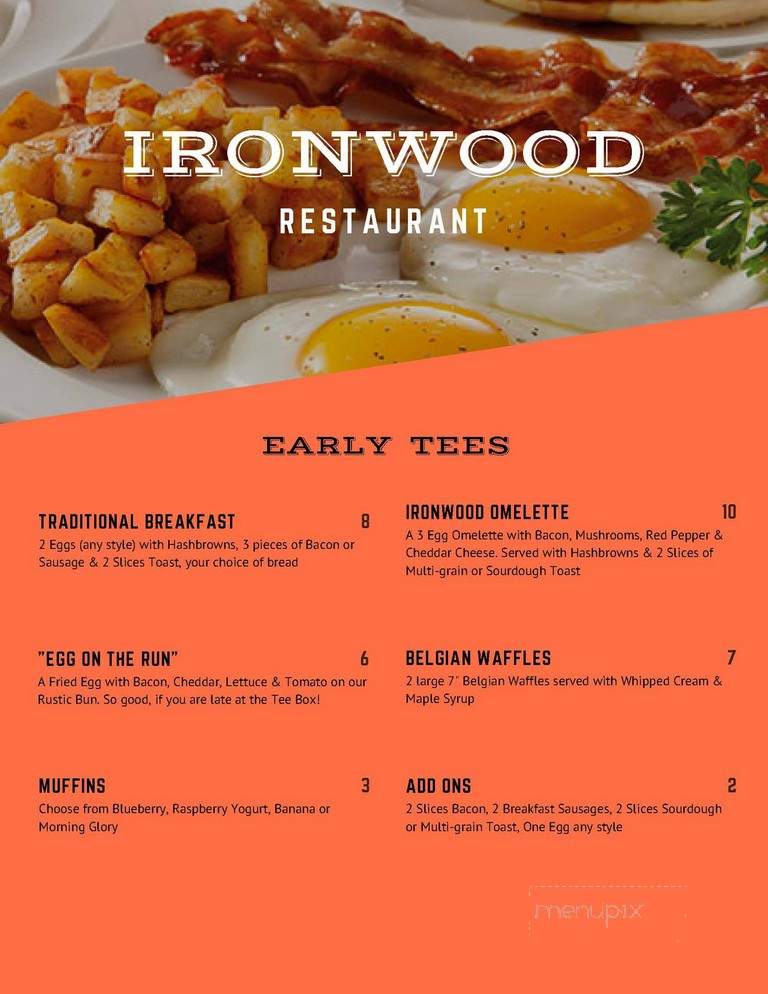Ironwood Restaurant & Lounge - Salmon Arm, BC menu_pic