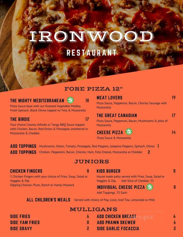 Ironwood Restaurant & Lounge - Salmon Arm, BC menu_pic