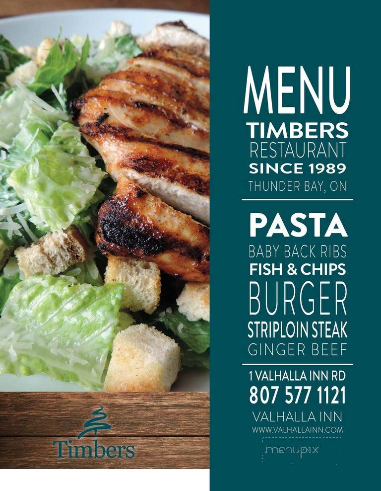 Timbers Resturant - Thunder Bay, ON menu_pic