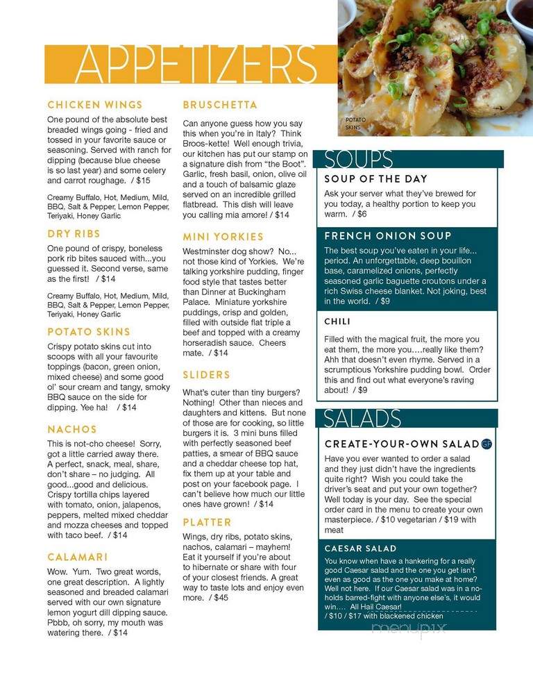 Timbers Resturant - Thunder Bay, ON menu_pic