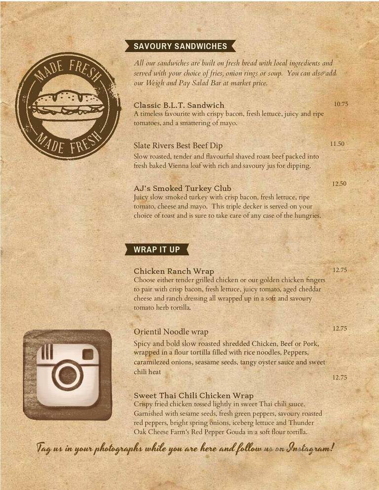 AJ's Trading Post - Thunder Bay, ON menu_pic