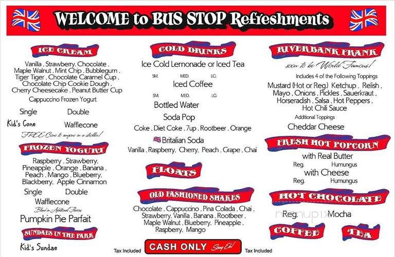 Bus Stop Refreshments - Saskatoon, SK menu_pic