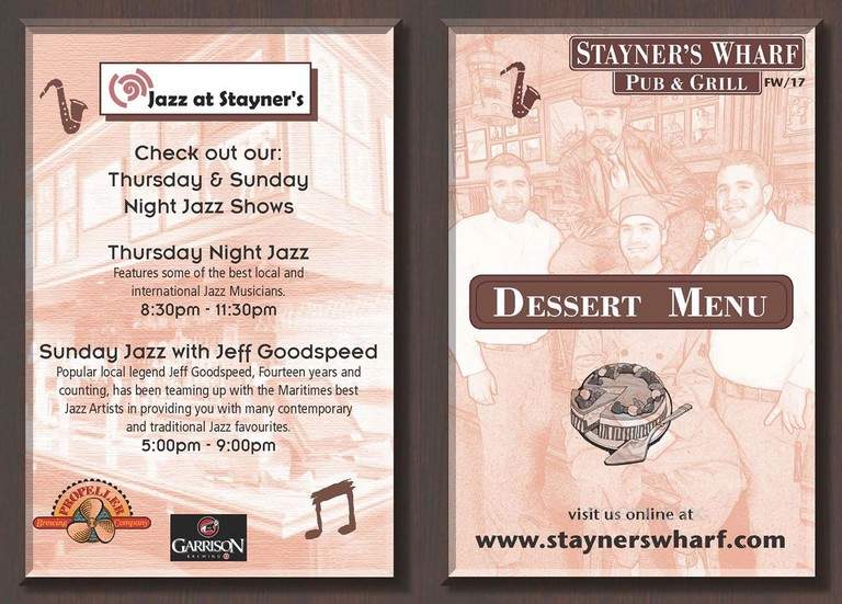 Stayner's Wharf Pub & Grill - Halifax, NS menu_pic