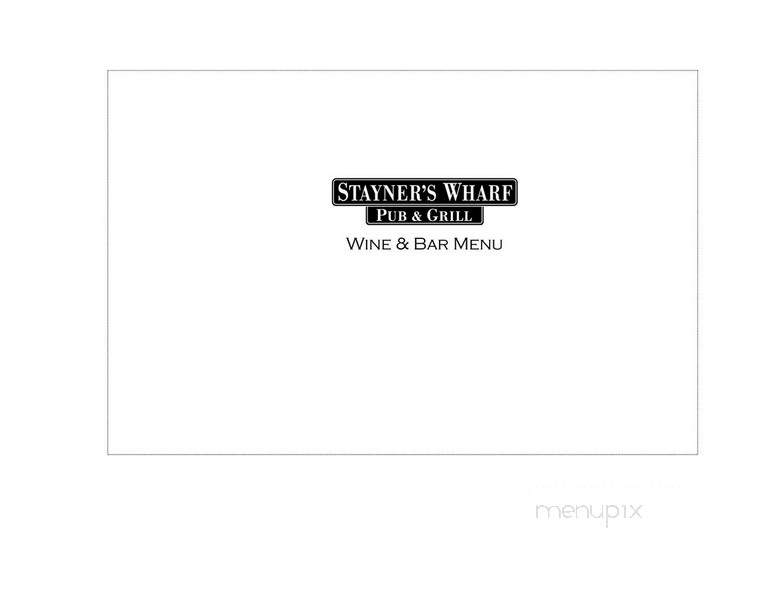 Stayner's Wharf Pub & Grill - Halifax, NS menu_pic