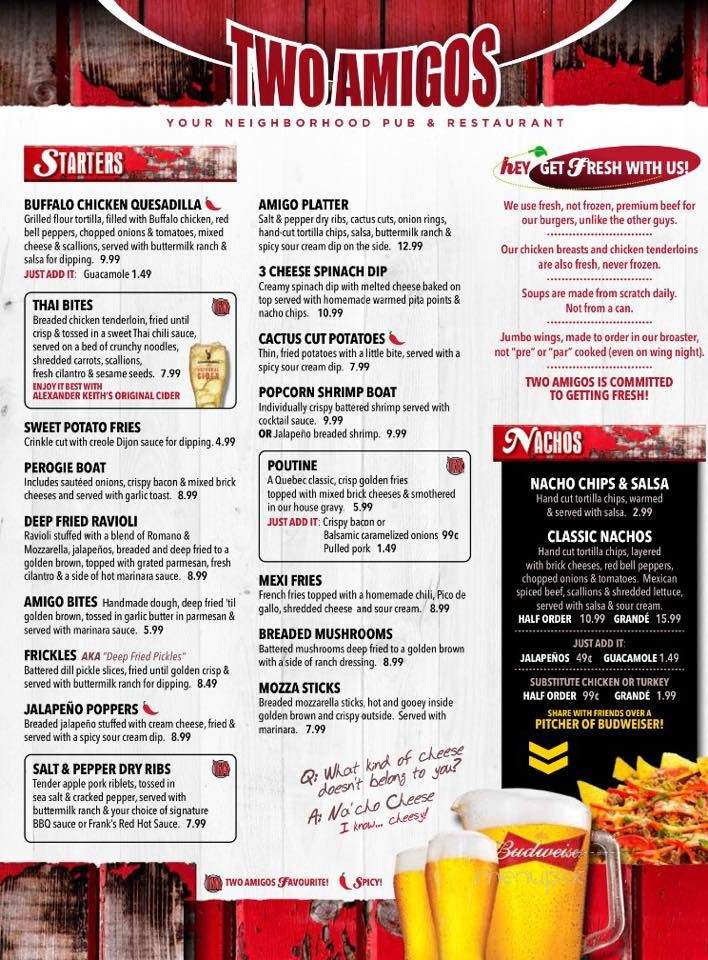 Two Amigos - Sarnia, ON menu_pic
