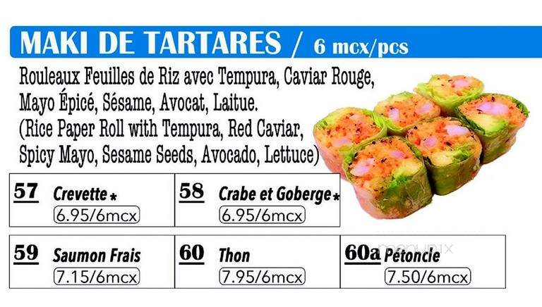 Sushi Japango - Montreal, QC menu_pic