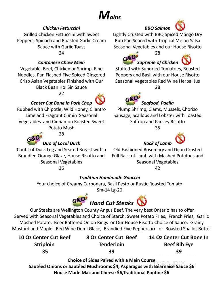 The Grape & Olive - Orillia, ON menu_pic