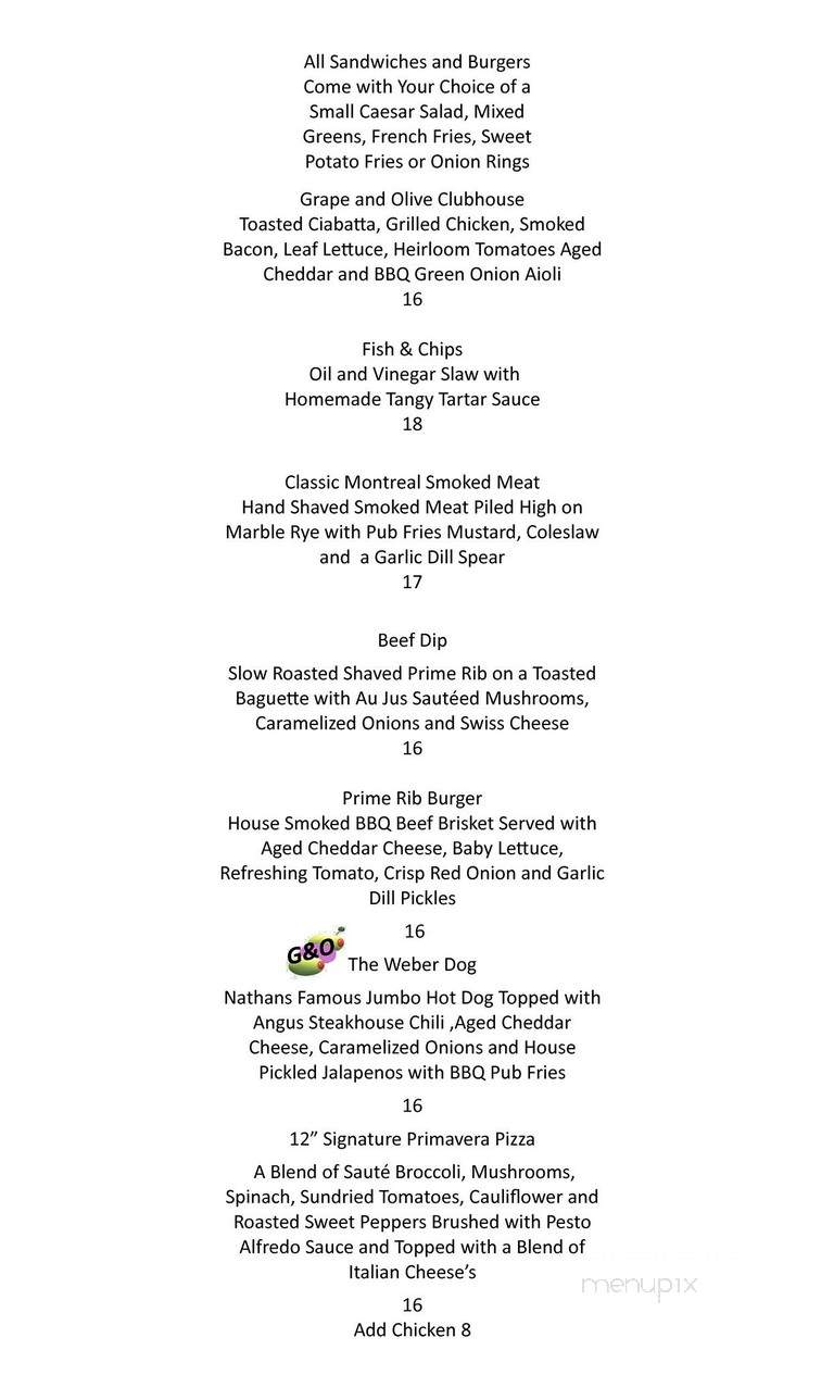 The Grape & Olive - Orillia, ON menu_pic