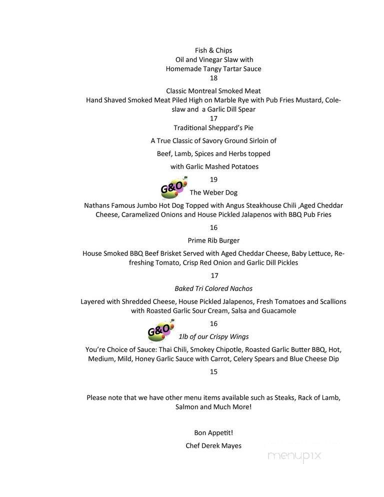 The Grape & Olive - Orillia, ON menu_pic