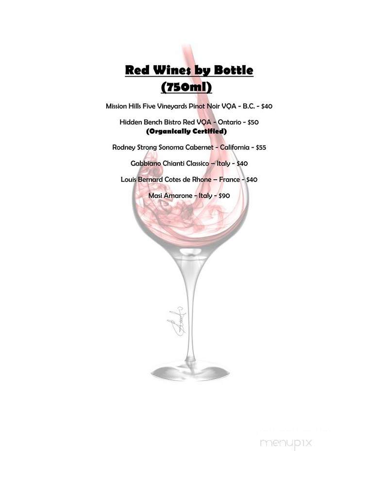 The Grape & Olive - Orillia, ON menu_pic