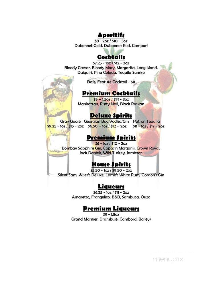The Grape & Olive - Orillia, ON menu_pic