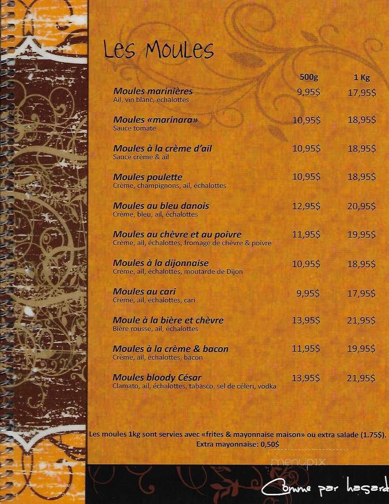 Comme par hasard - Longueuil, QC menu_pic