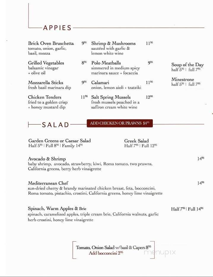 Pasta Polo - Langley Twp, BC menu_pic