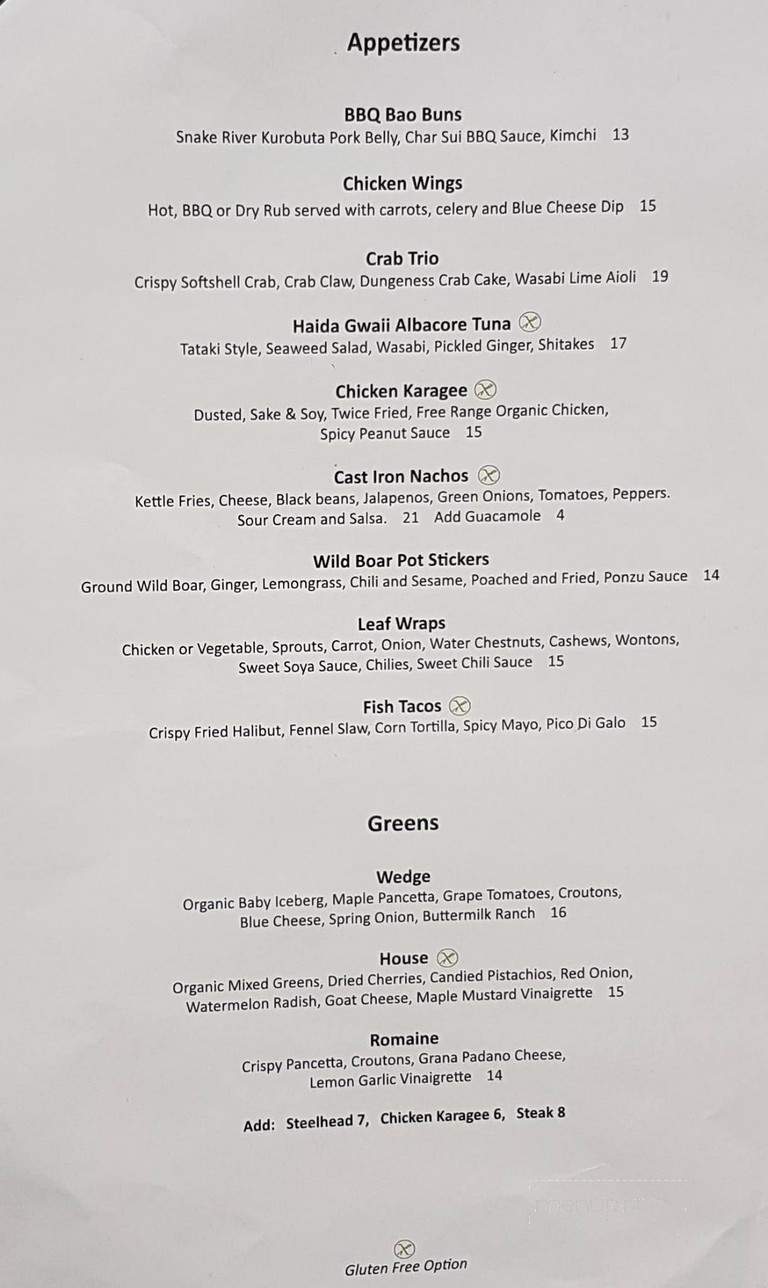 Furry Creek Golf & Country Club - - Furry Creek, BC menu_pic