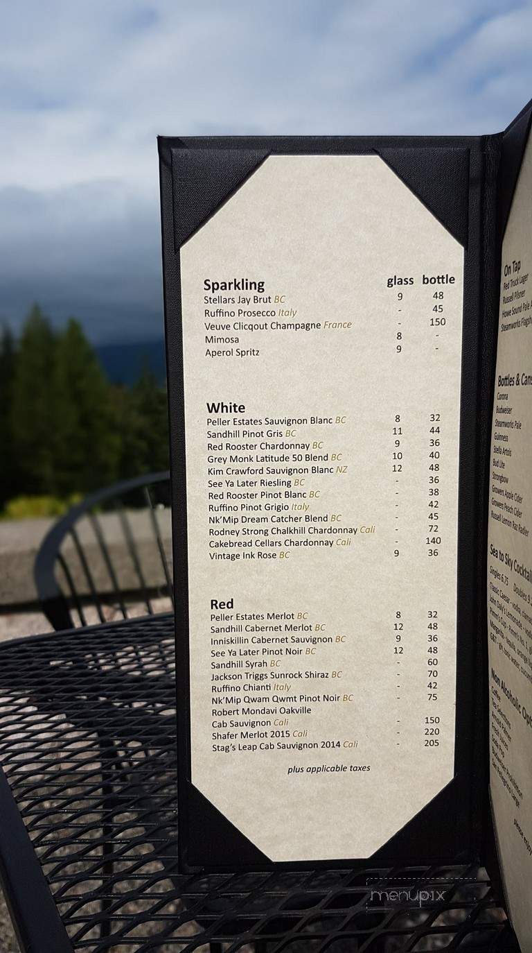 Furry Creek Golf & Country Club - - Furry Creek, BC menu_pic