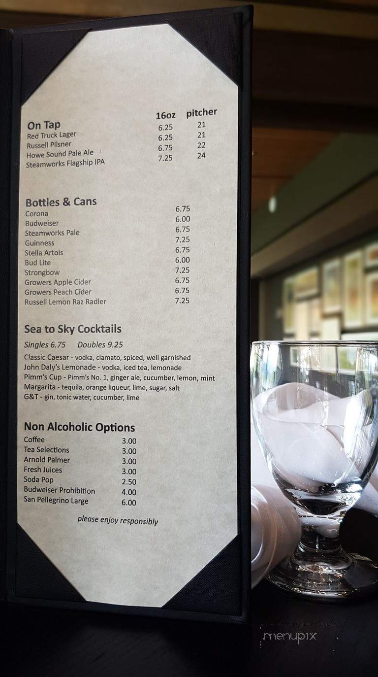 Furry Creek Golf & Country Club - - Furry Creek, BC menu_pic