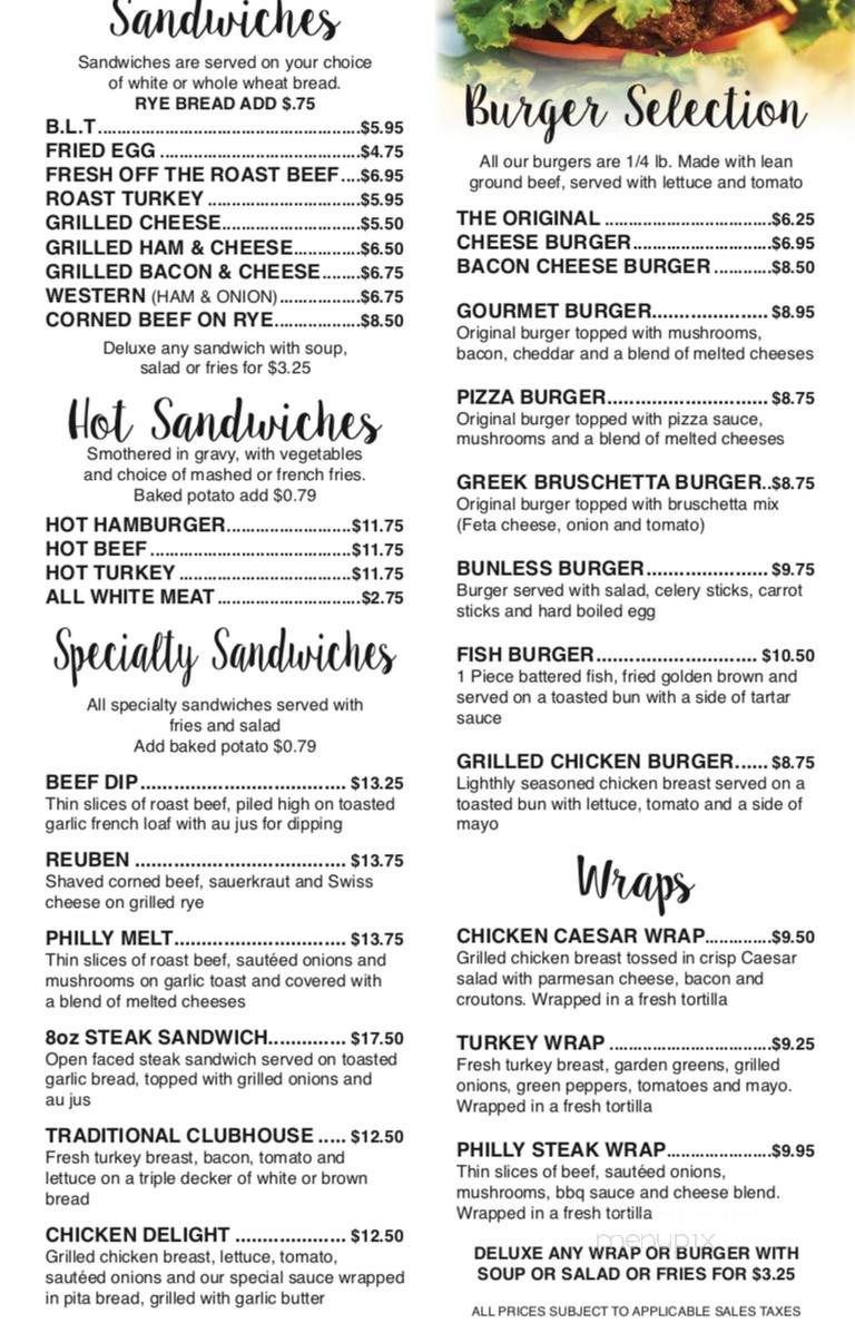 Satellite Restaurant - Chatham-Kent, ON menu_pic