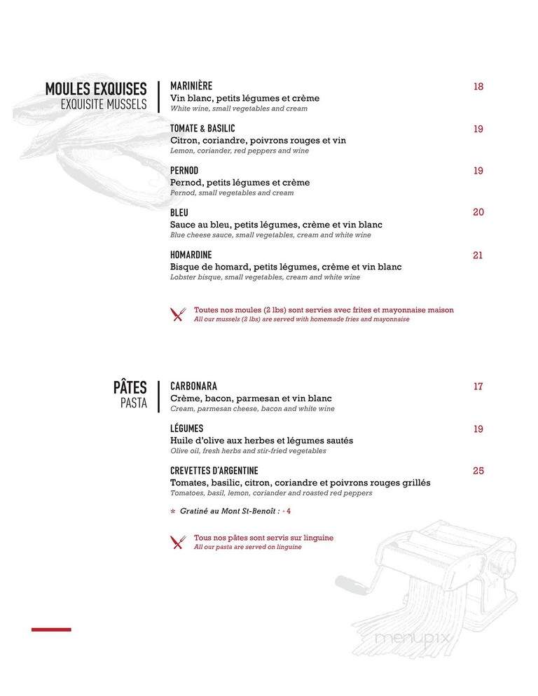 Comme Chez Soi - Canton Magog, QC menu_pic