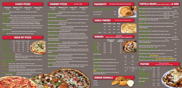 El Centro Pizza - Halifax, NS menu_pic