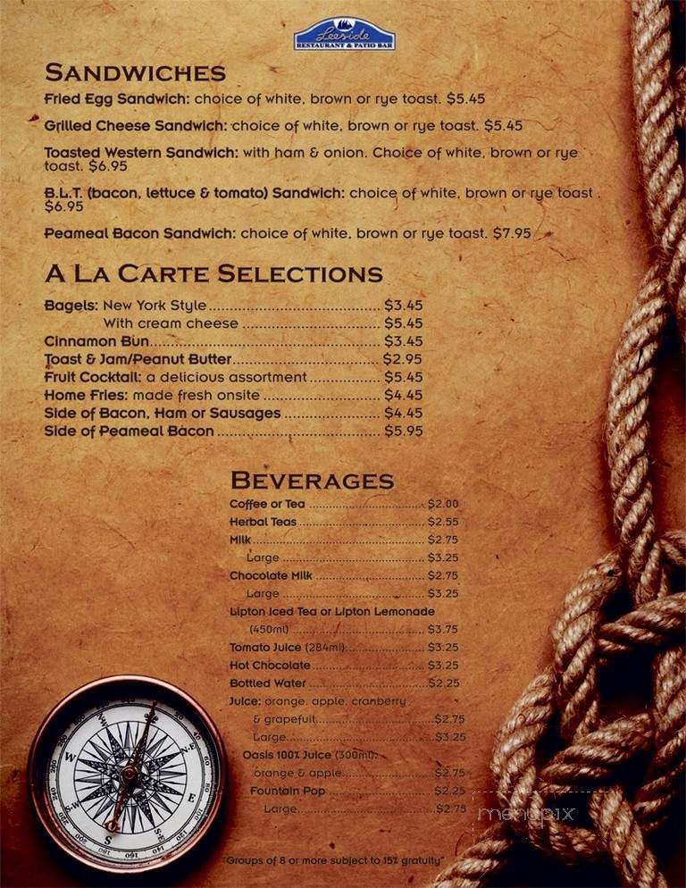 Leeside Restaurant - Northern Bruce Peninsula, ON menu_pic