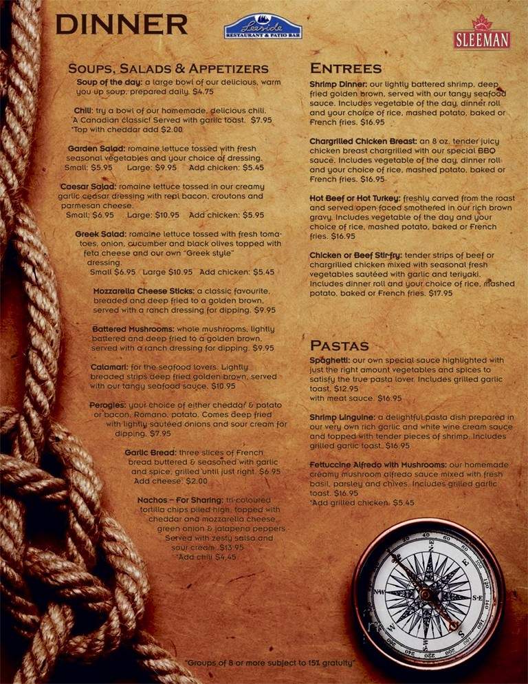 Leeside Restaurant - Northern Bruce Peninsula, ON menu_pic