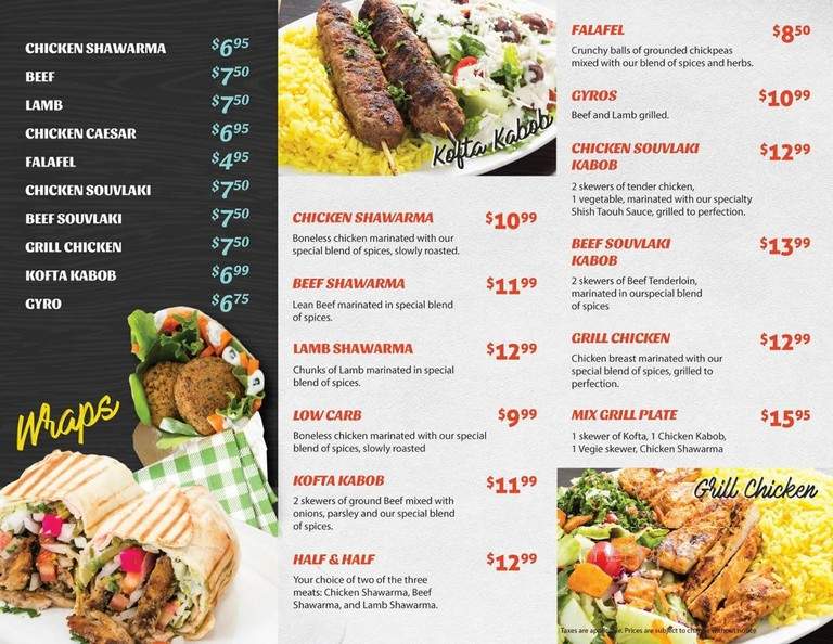 Pita & Grill - Mississauga, ON menu_pic