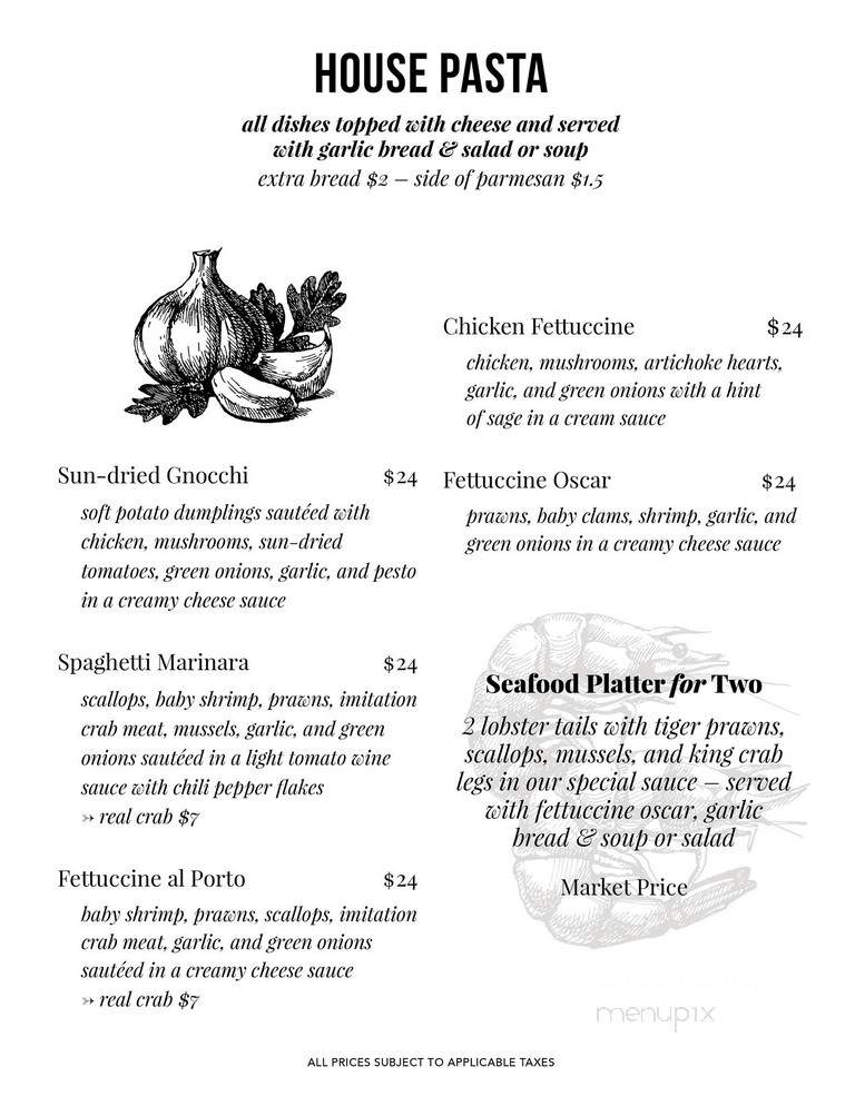 Penisola Restaurant - Quesnel, BC menu_pic