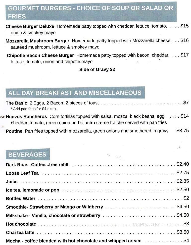 On Line Gourmet - Campbell River, BC menu_pic