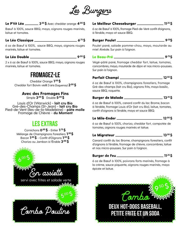 Chez Leo - Montreal, QC menu_pic
