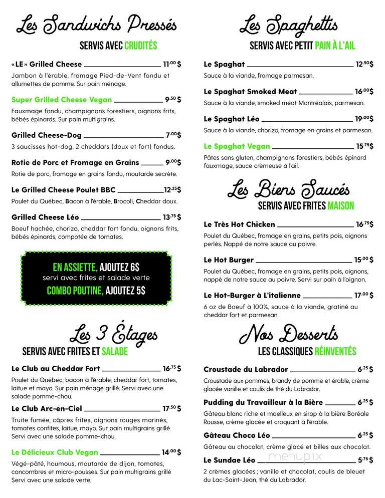 Chez Leo - Montreal, QC menu_pic