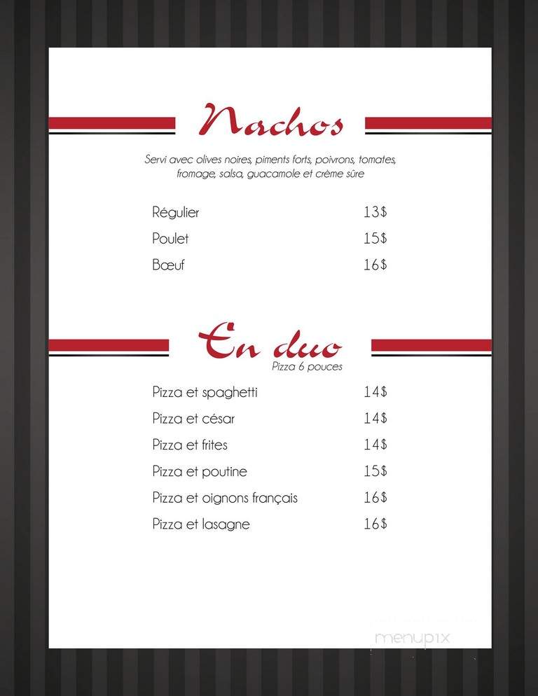 Restaurant Rivana - Adstock, QC menu_pic