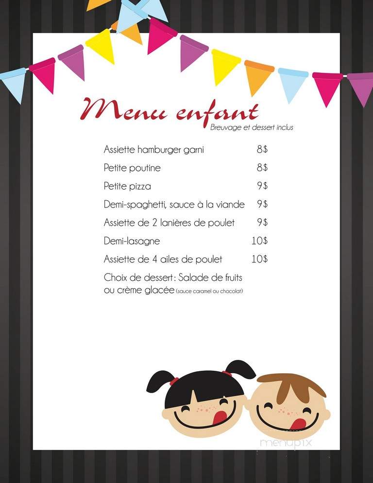 Restaurant Rivana - Adstock, QC menu_pic