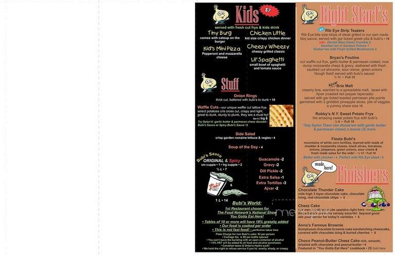 Bubis Awesome Eats - Windsor, ON menu_pic