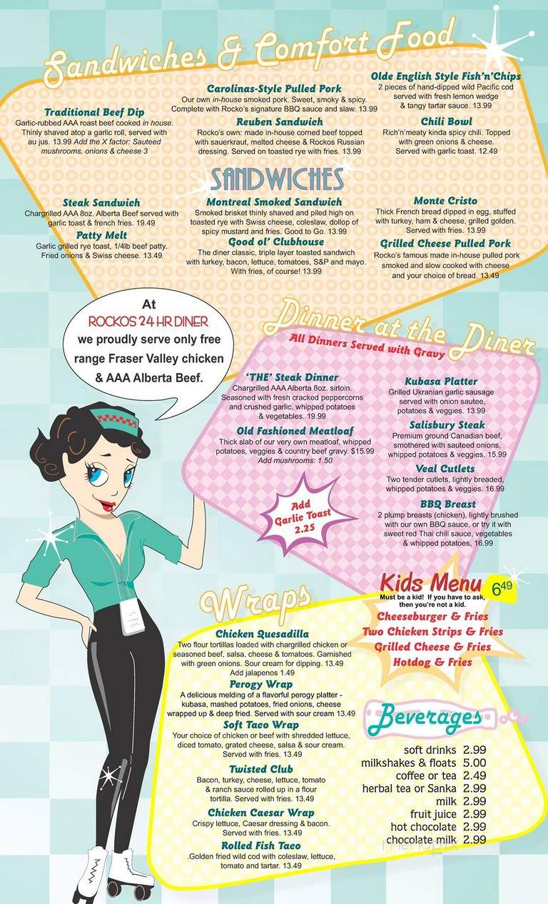 Rocko's Family Diner - Mission, BC menu_pic