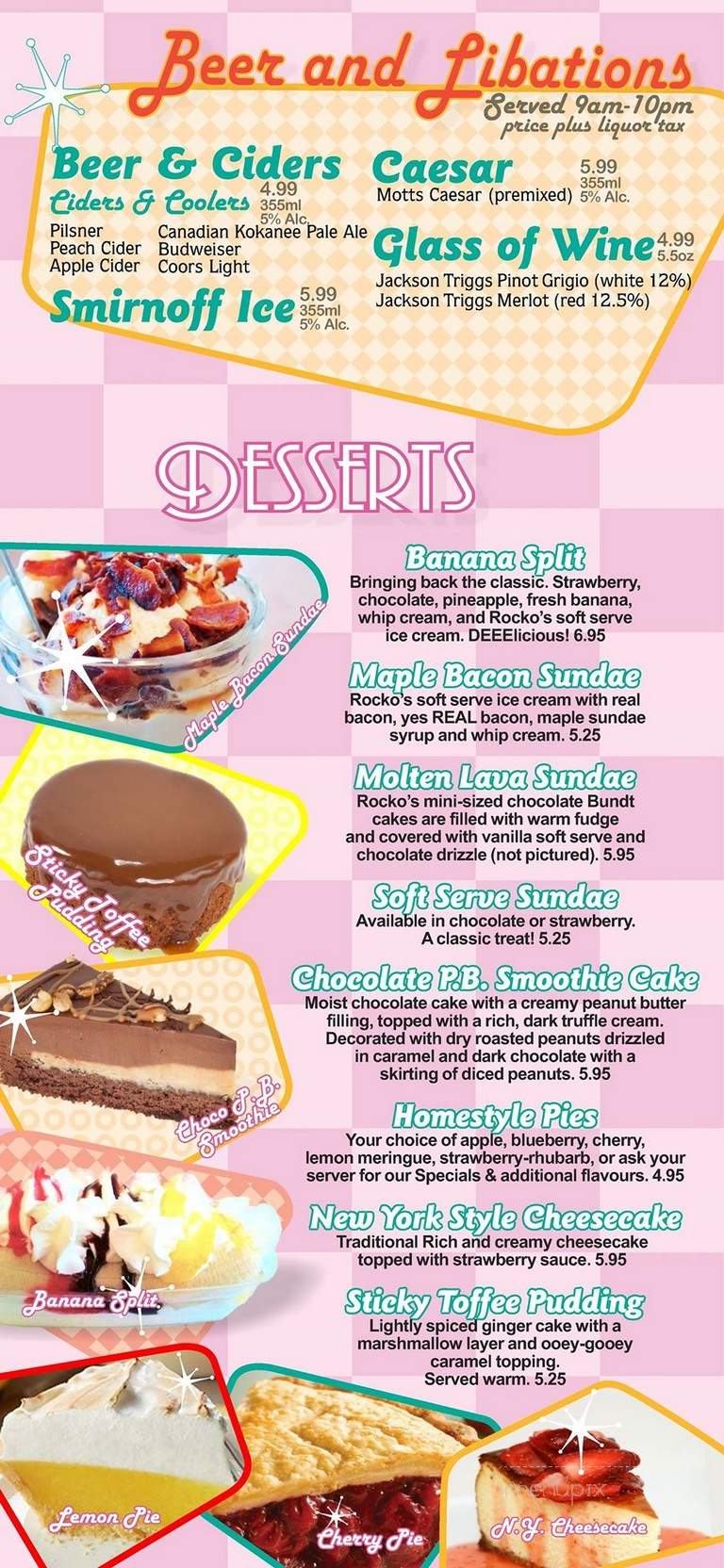 Rocko's Family Diner - Mission, BC menu_pic