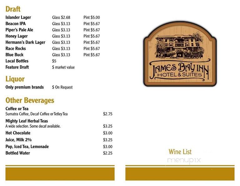 JBI Pub - Victoria, BC menu_pic