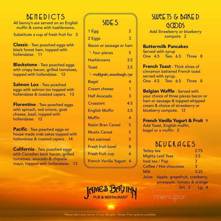JBI Pub - Victoria, BC menu_pic