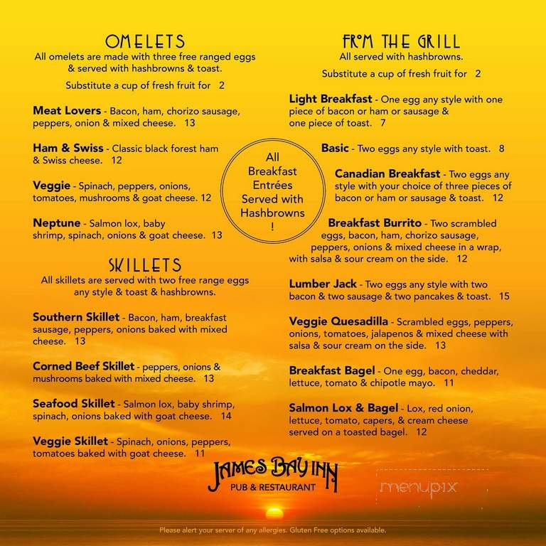 JBI Pub - Victoria, BC menu_pic