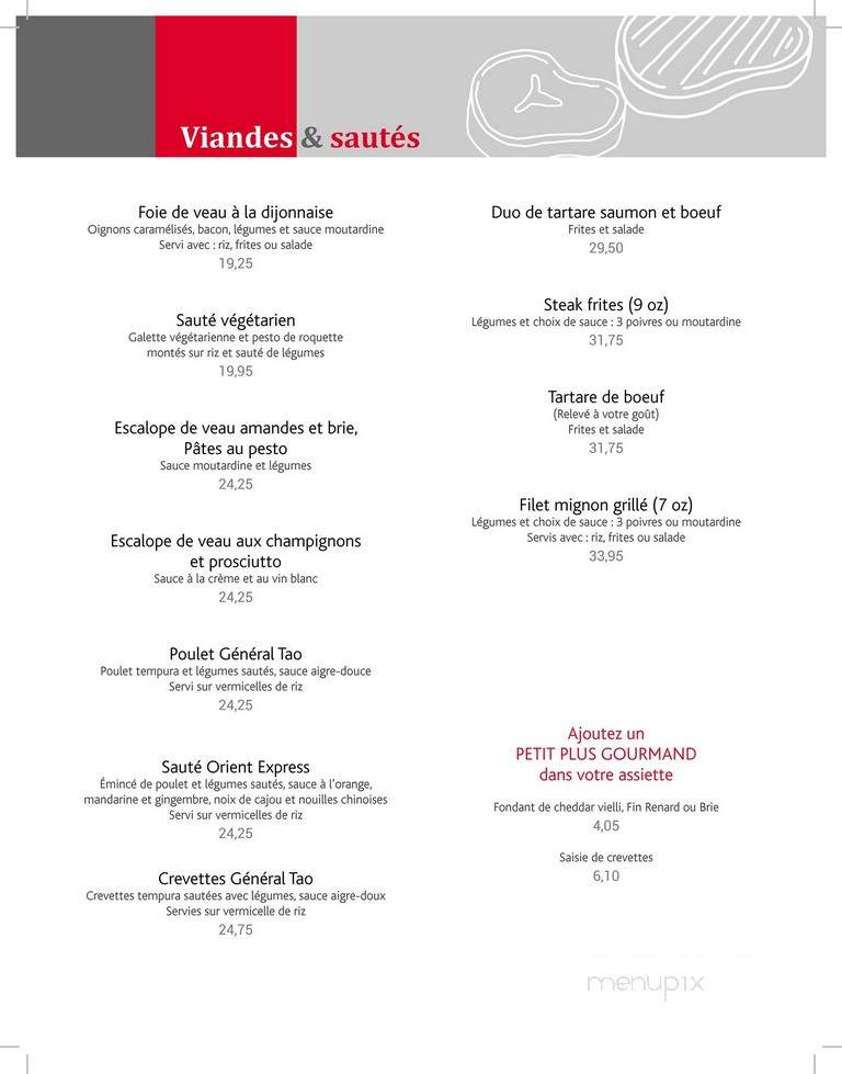 Restaurant L'etape - Levis, QC menu_pic