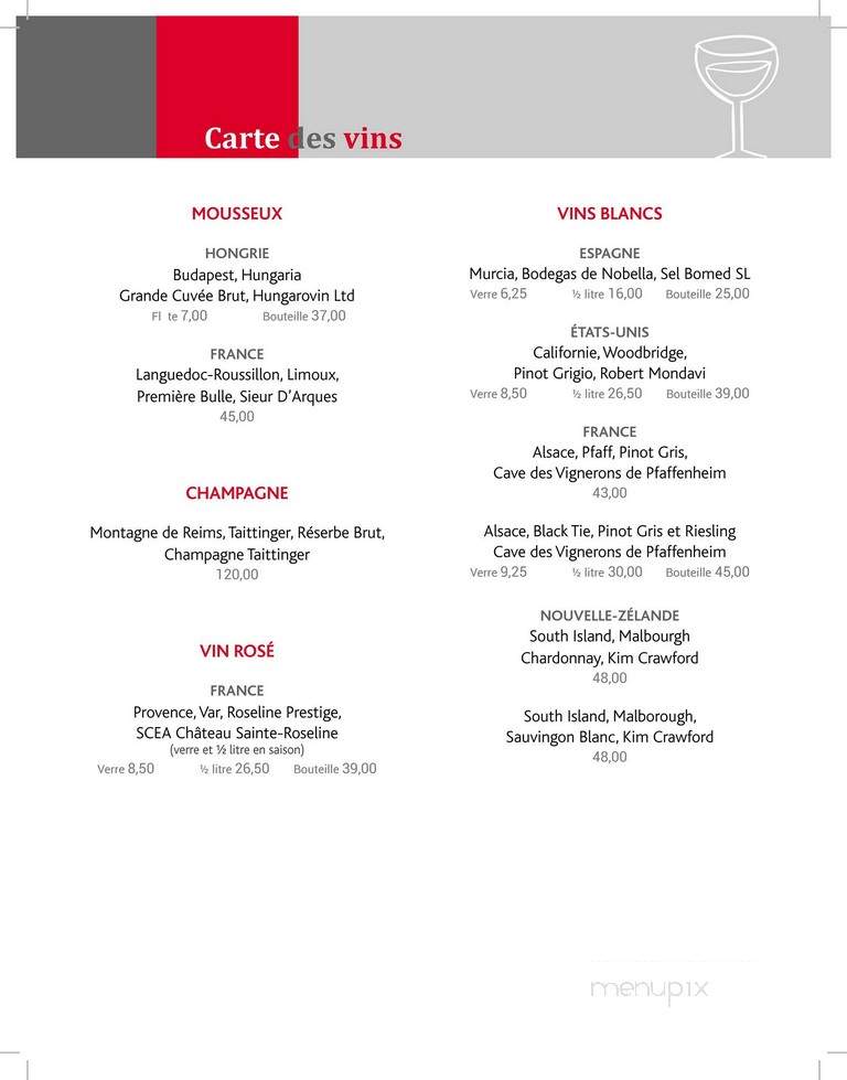 Restaurant L'etape - Levis, QC menu_pic