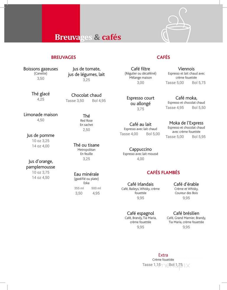 Restaurant L'etape - Levis, QC menu_pic