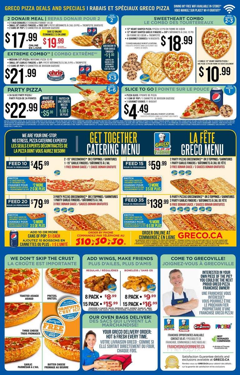 Greco Pizza & Donair - Caraquet, NB