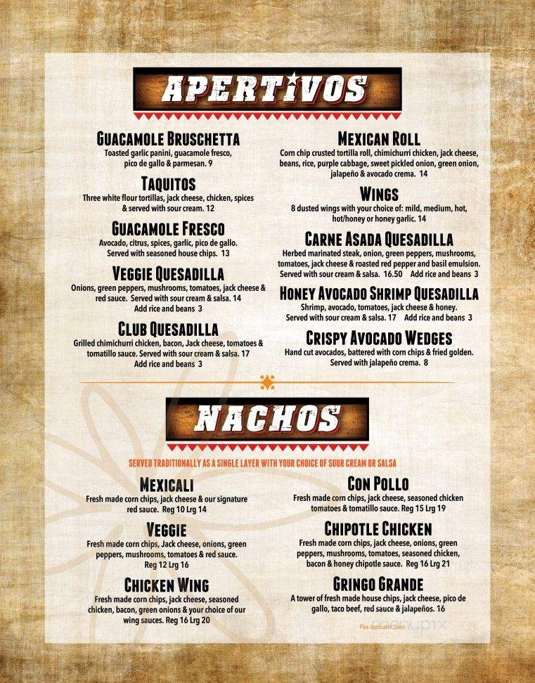 Mexicali Rosa's - Ottawa, ON menu_pic