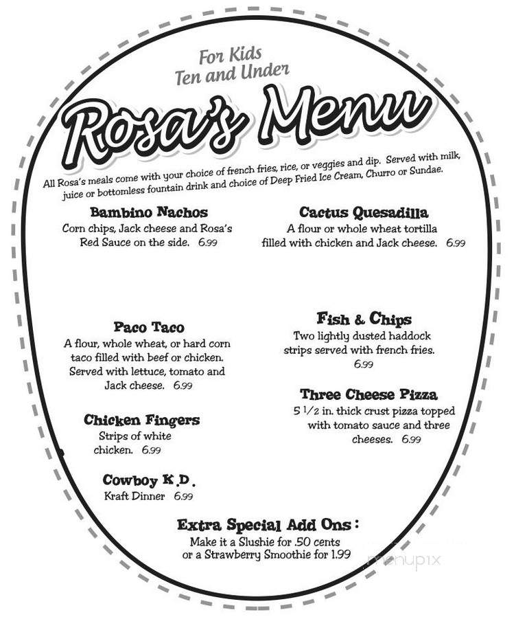 Mexicali Rosa's - Ottawa, ON menu_pic
